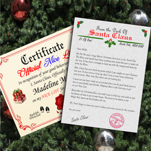 Load image into Gallery viewer, Santa Claus Nice or Naughty List Certificate