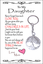 Load image into Gallery viewer, Tree of Life Daughter Key Ring