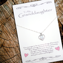 Load image into Gallery viewer, Stunning Granddaughter Necklace Card