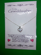 Load image into Gallery viewer, Stunning Granddaughter Necklace Card