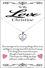 Load image into Gallery viewer, Stunning Wife,Girlfriend,Love,Best Friend and Bestie  Necklace Gift