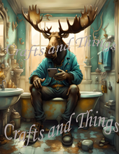 Load image into Gallery viewer, Moose Takes a Selfie Wall Art Print