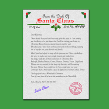 Load image into Gallery viewer, Personalized Letter From Santa - Christmas Gift for Children