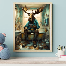 Load image into Gallery viewer, Moose Takes a Selfie Wall Art Print