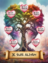 Load image into Gallery viewer, I Am Amazing Positive Affirmation Personalized Rainbow Tree Print
