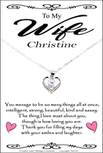 Load image into Gallery viewer, Stunning Wife,Girlfriend,Love,Best Friend and Bestie  Necklace Gift