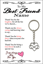 Load image into Gallery viewer, Personalized  To My Best Friend Key Ring
