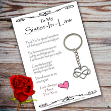 Load image into Gallery viewer, To My Sister-In-Law Key Ring
