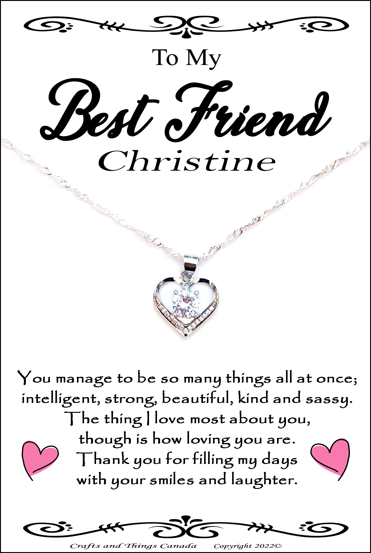 Stunning Best Friend Necklace Gift