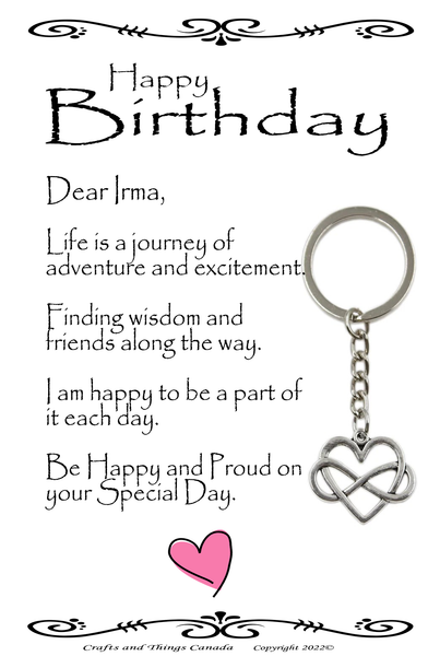 Happy Birthday Key Ring (Can be Personalized)