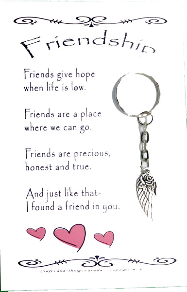 Inspirational Friendship Key Ring