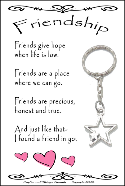 Inspirational Friendship Key Ring