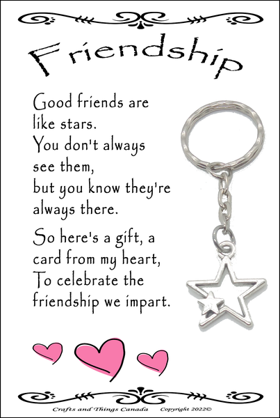 Friendship Star Key Ring