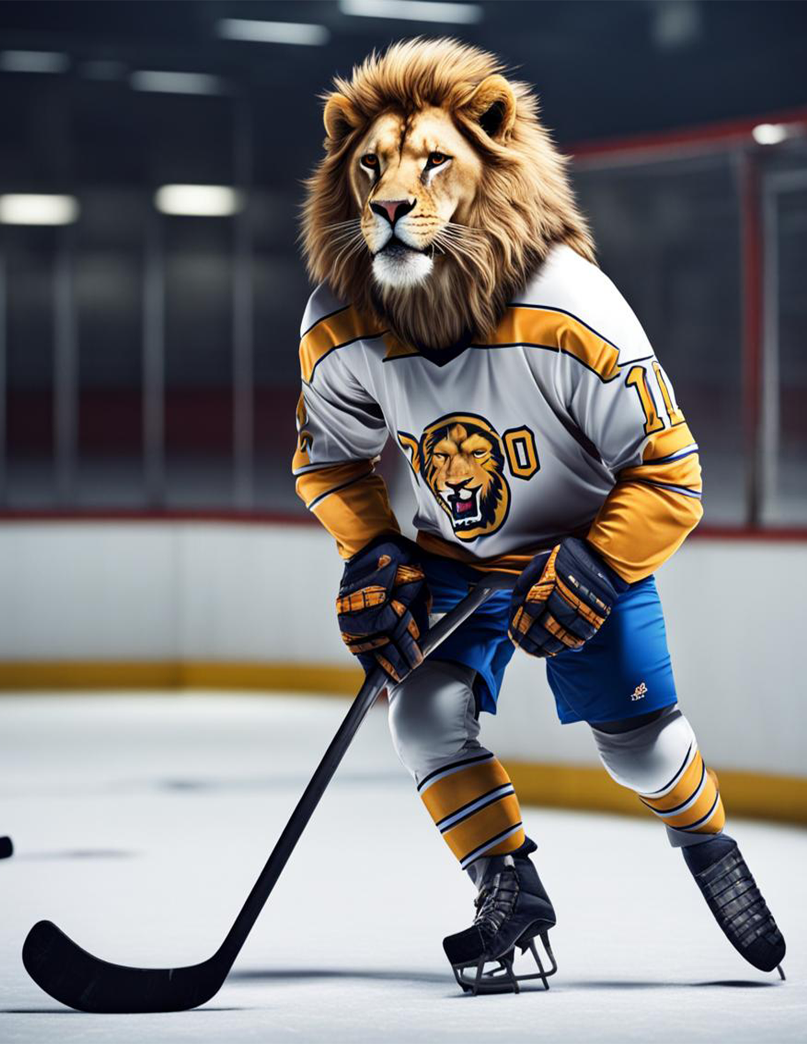 Stunning Hockey Lion Print