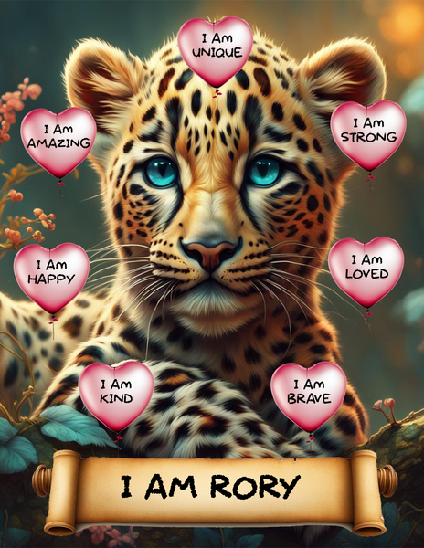 I Am Amazing Positive Affirmation Personalized Leopard  Print