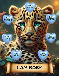 I Am Amazing Positive Affirmation Personalized Leopard  Print