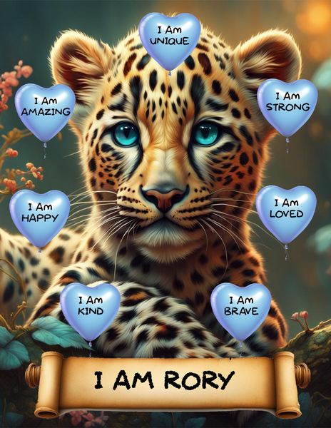 I Am Amazing Positive Affirmation Personalized Leopard  Print