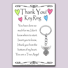 Load image into Gallery viewer, Thank You Key Ring for an Angel
