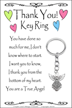 Load image into Gallery viewer, Thank You Key Ring for an Angel
