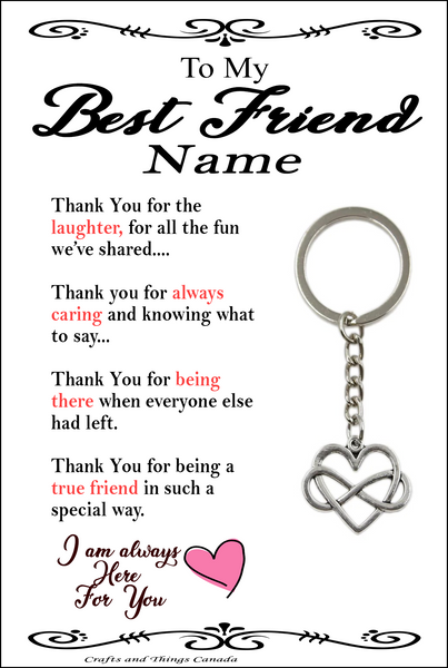 Personalized  To My Best Friend Key Ring