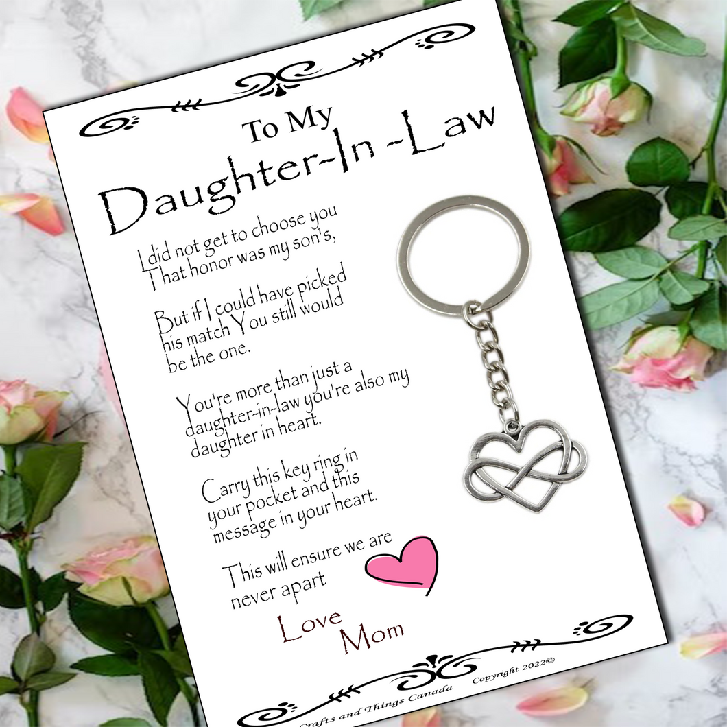 To My Daughter-In-Law Key Ring