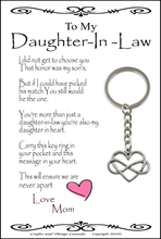 Load image into Gallery viewer, To My Daughter-In-Law Key Ring
