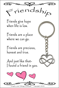 Inspirational Friendship Key Ring