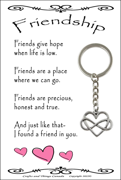 Inspirational Friendship Key Ring