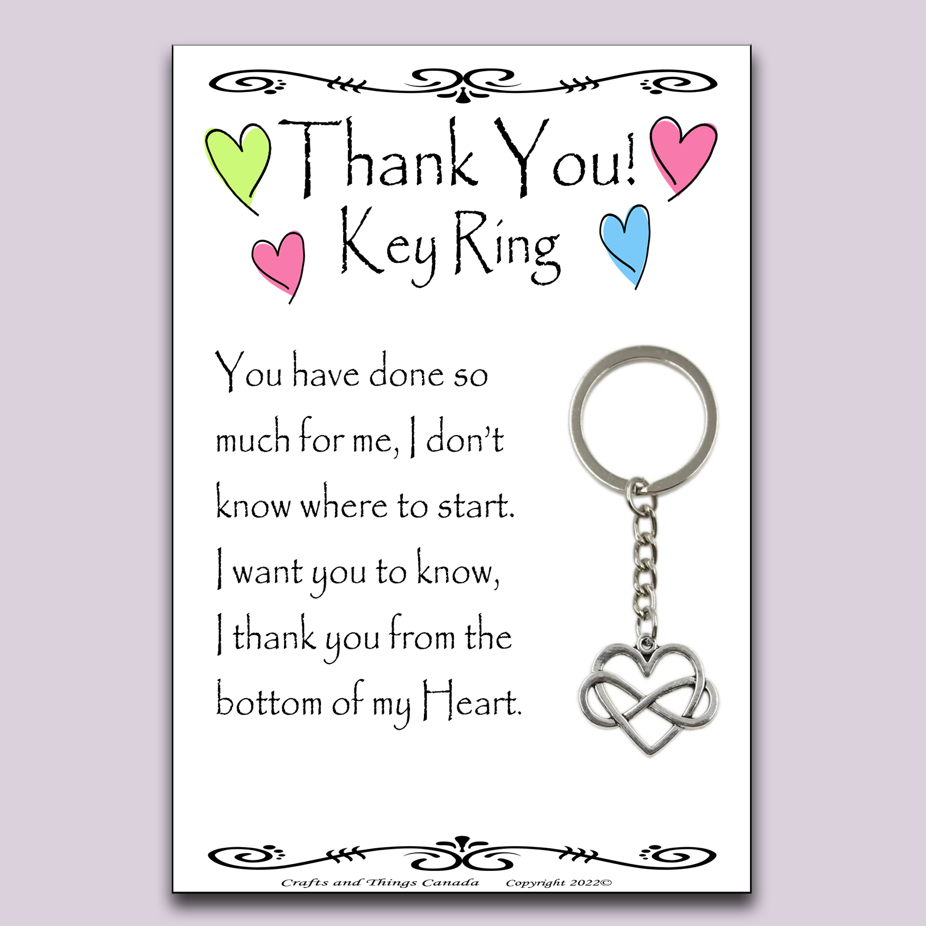 General Thank You Key Ring Crafts And Things