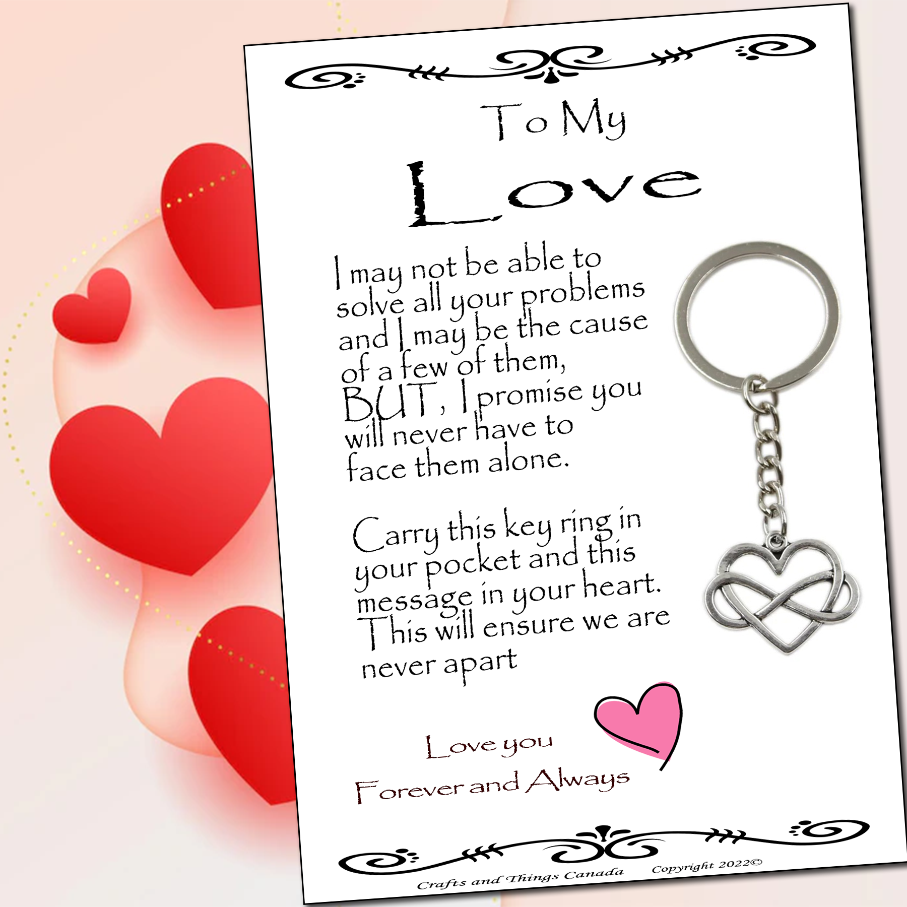 To My Love Key Ring