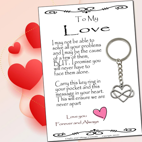 To My Love Key Ring