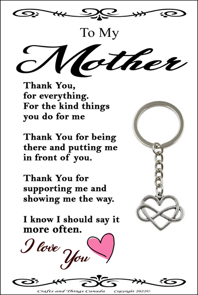 To My Mother Key Ring