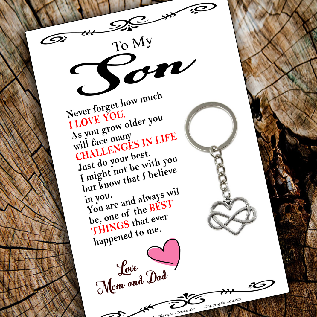 To My Son Key Ring