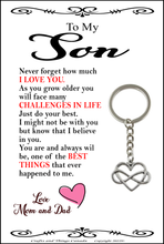 Load image into Gallery viewer, To My Son Key Ring
