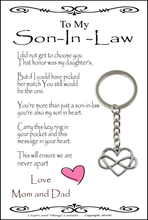 Load image into Gallery viewer, To My Son-In-Law Key Ring
