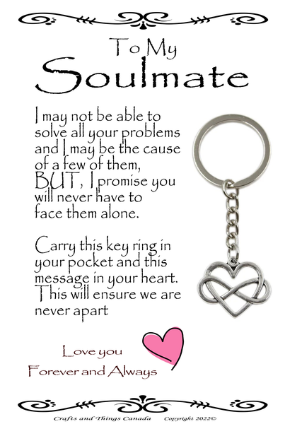 To My Soulmate, Wife, Husband, Love, Girlfriend Key Ring