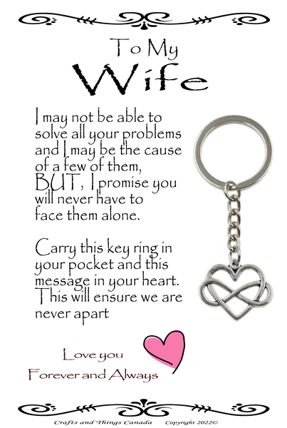 To My Wife Key Ring