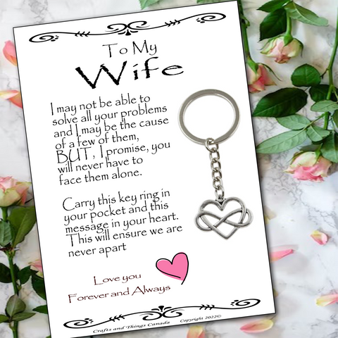 To My Wife Key Ring